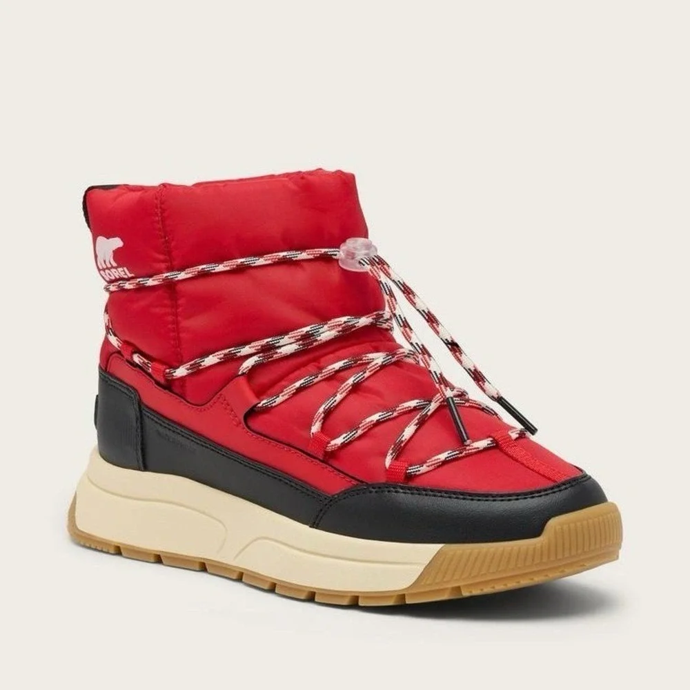 SOREL Whitney III Waterproof Bootie, Winter/Snow Boot, Red, Size 8.5,‎ NWT